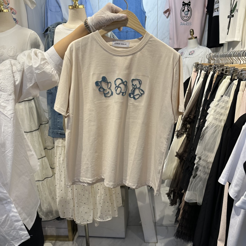 COCO HOLIC韓國代購女裝新款休閑時尚熱賣26春夏職業T恤COCO HOLICT恤圖色4