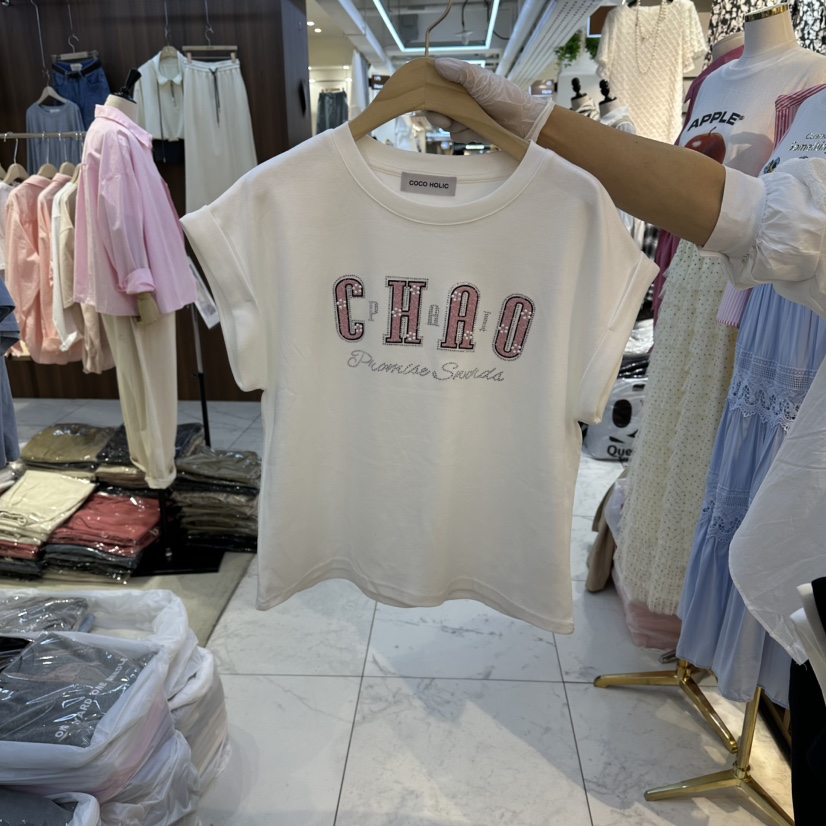 COCO HOLIC韓國直郵女裝新品時尚人氣推薦26春夏休閑T恤COCO HOLICT恤圖色1