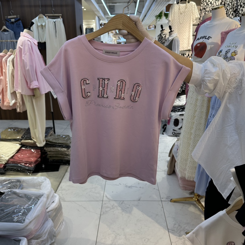 COCO HOLIC韓國直郵女裝新品時尚人氣推薦26春夏休閑T恤COCO HOLICT恤圖色2
