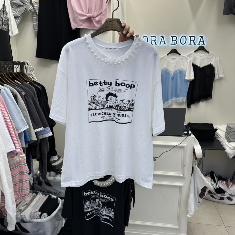 BORA BORA東大門代購女士新款職業真品26春夏時尚人氣T恤BORA BORAT恤圖色2