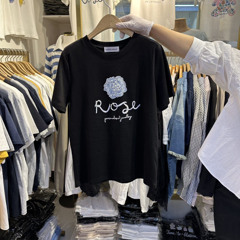 COCO HOLIC東大門代購女裝新款職業時尚真品26春夏休閑T恤COCO HOLICT恤圖色2