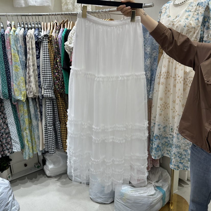 BIKINI東大門直郵女士新品人氣休閑時尚職業26春夏推薦長裙BIKINI長裙圖色2白色