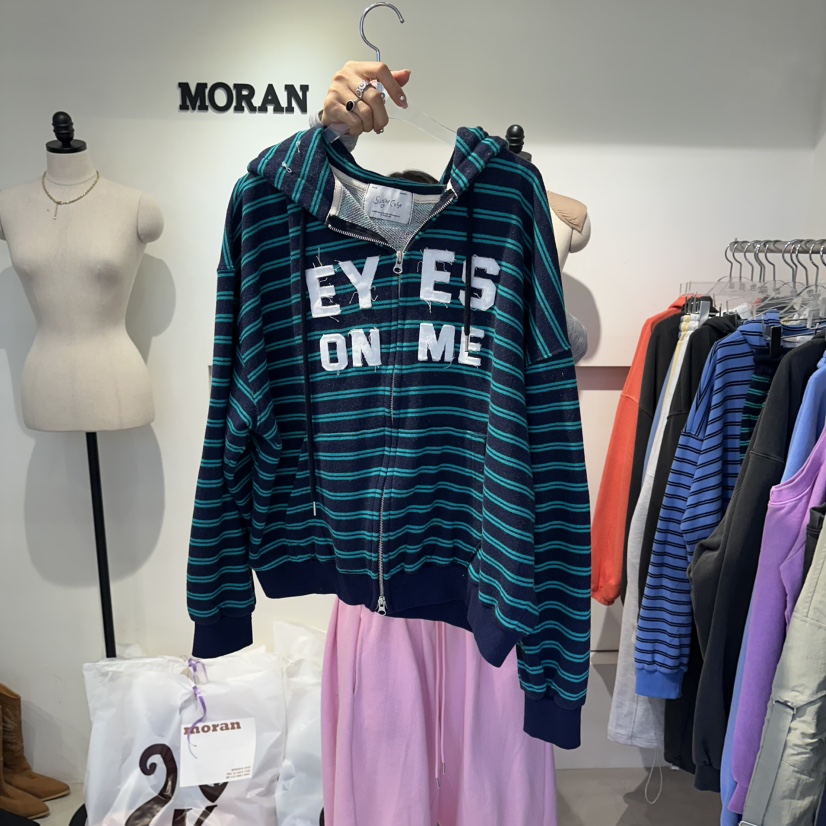 MORAN/MOSCO/SUGAR CASE東大門代購女裝新款休閑衛衣連帽衫拉鏈MORAN/MOSCO/SUGAR CASE衛衣圖色2