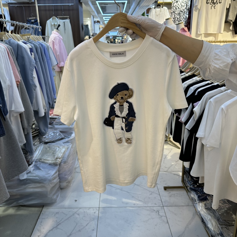 COCO HOLIC東大門實拍女士新款人氣熱賣休閑推薦職業T恤COCO HOLICT恤圖色1
