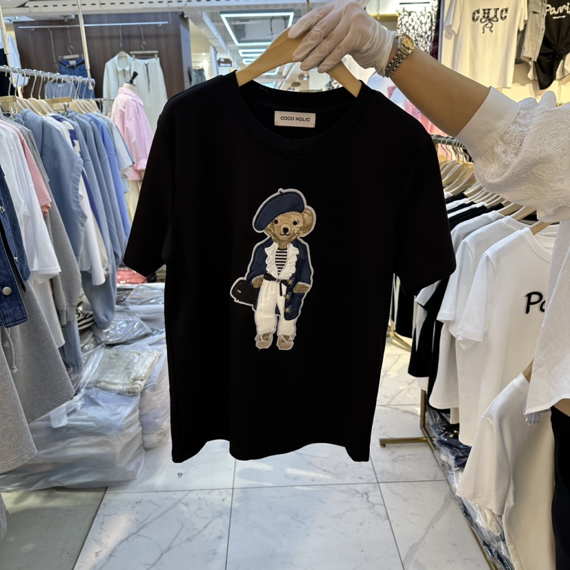 COCO HOLIC東大門實拍女士新款人氣熱賣休閑推薦職業T恤COCO HOLICT恤圖色2