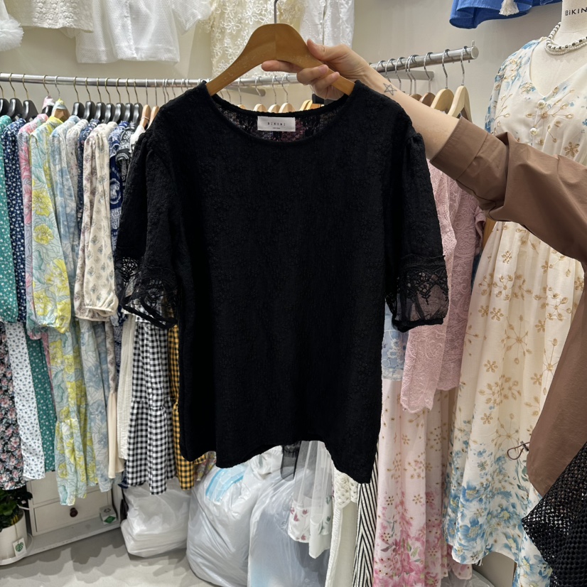 BIKINI東大門代購女士新品熱賣推薦襯衫蕾絲衫不含項鏈蕾絲BIKINI襯衫/蕾絲衫圖色2