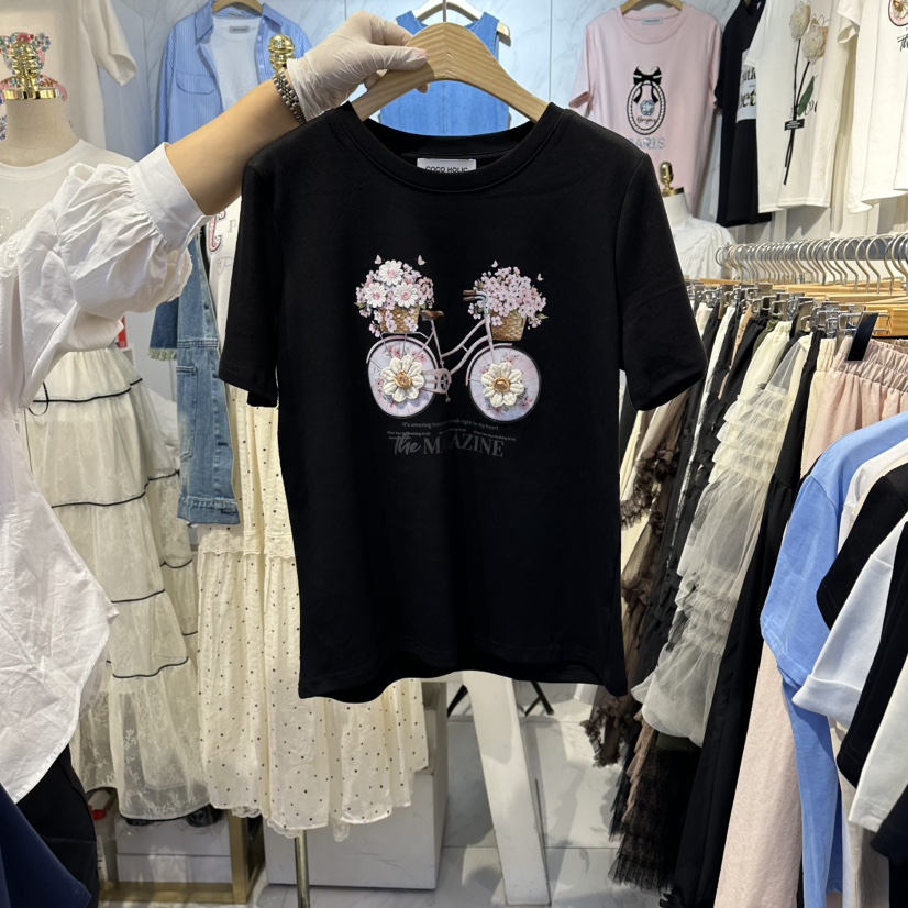 COCO HOLIC韓國直郵女士新款熱賣休閑時尚26春夏真品T恤COCO HOLICT恤圖色2