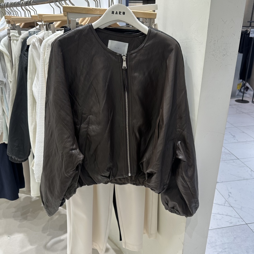 HARU-Q東大門代購女士新款休閑熱賣推薦真品26春夏夾克皮革HARU-Q夾克圖色2棕色