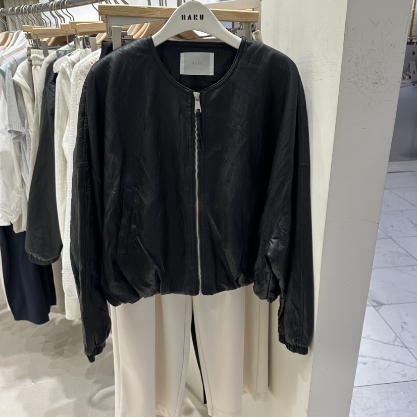 HARU-Q東大門代購女士新款休閑熱賣推薦真品26春夏夾克皮革HARU-Q夾克圖色3黑色
