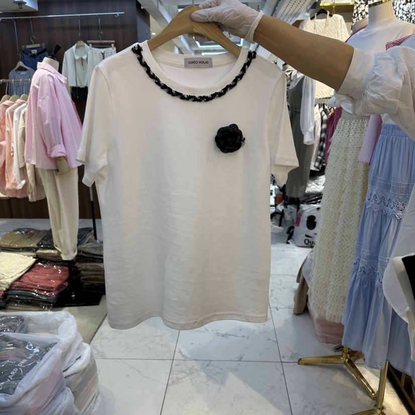 COCO HOLIC東大門實拍女裝新品休閑職業推薦人氣真品T恤COCO HOLICT恤圖色1