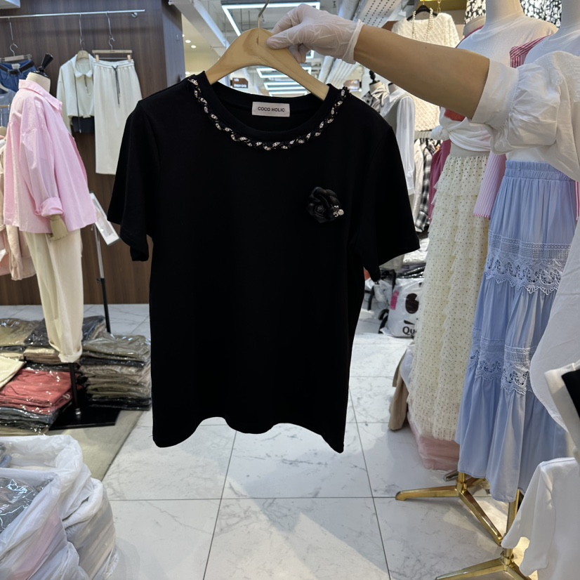 COCO HOLIC東大門實拍女裝新品休閑職業推薦人氣真品T恤COCO HOLICT恤圖色2