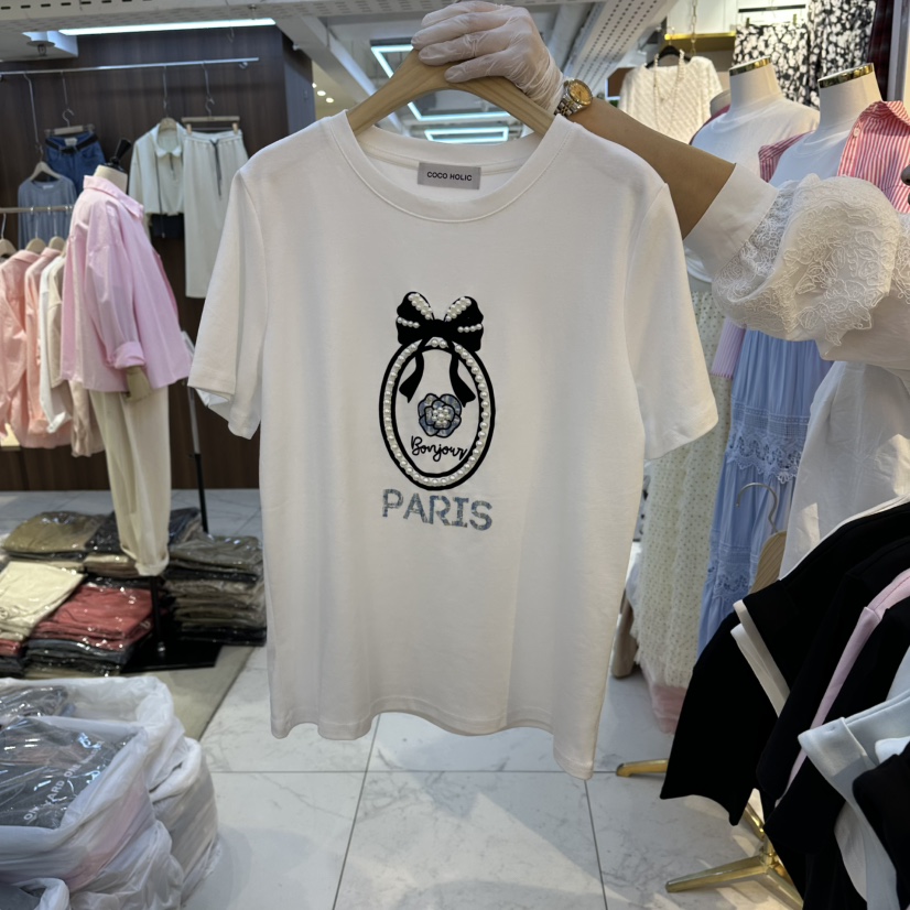 COCO HOLIC韓國直郵女士新款真品職業熱賣人氣推薦26春夏T恤COCO HOLICT恤圖色1