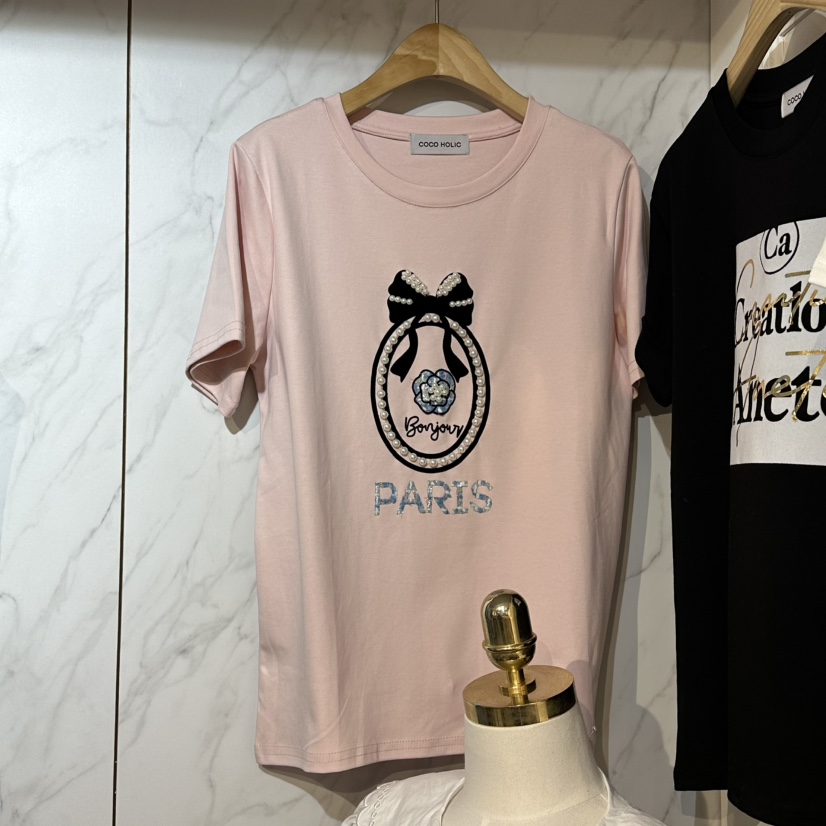 COCO HOLIC韓國直郵女士新款真品職業熱賣人氣推薦26春夏T恤COCO HOLICT恤圖色2