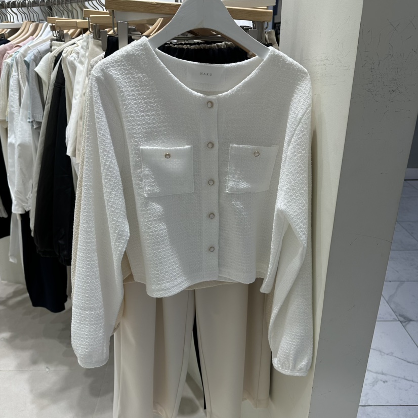 HARU-Q韓國代購女士新品職業推薦26春夏人氣夾克粗花呢開衫HARU-Q夾克圖色1