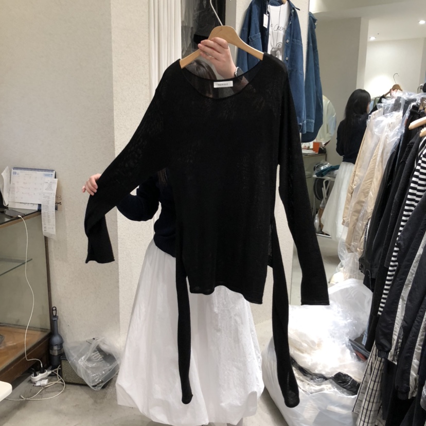 SSEMIENNE東大門代購女士新款人氣真品26春夏時尚針織衫腰帶SSENIQUE針織衫圖色3