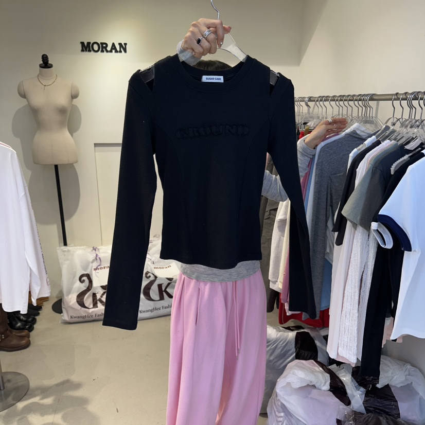 MORAN/MOSCO/SUGAR CASE東大門代購女士新款26春夏長袖T恤MORAN/MOSCO/SUGAR CASE長袖T恤圖色2