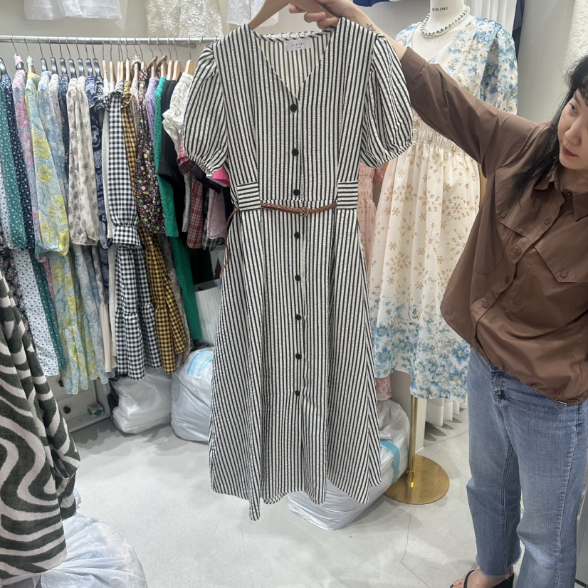 BIKINI東大門直郵女裝新款休閑26春夏熱賣時尚職業連衣裙BIKINI連衣裙圖色2