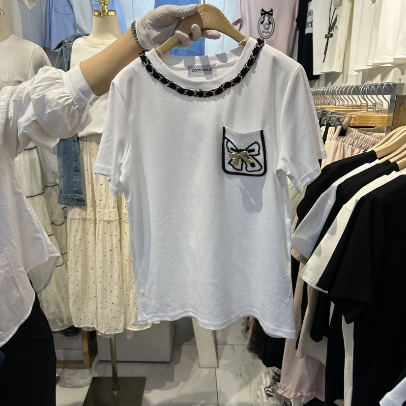 COCO HOLIC韓國直郵女士新款真品時尚職業推薦26春夏T恤COCO HOLICT恤圖色1