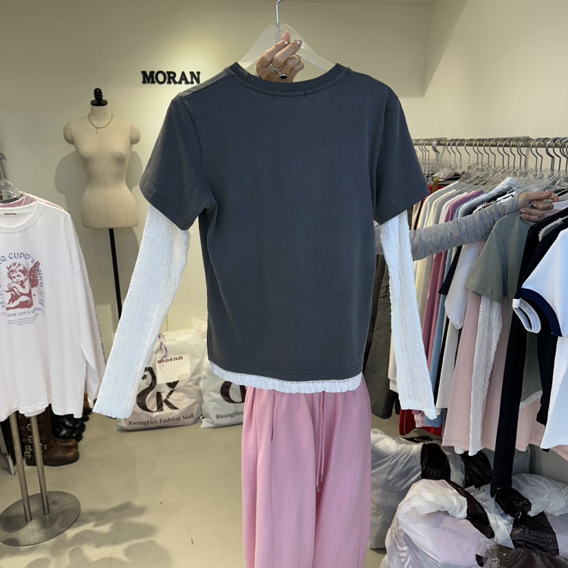 MORAN/MOSCO/SUGAR CASE韓國代購女士新款時尚長袖T恤MORAN/MOSCO/SUGAR CASE長袖T恤