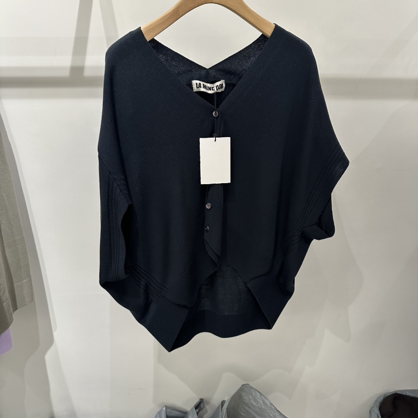 LAMINEDOR韓國代購女士新品26春夏職業熱賣真品推薦針織衫LA MINE DOR針織衫圖色2藏藍色