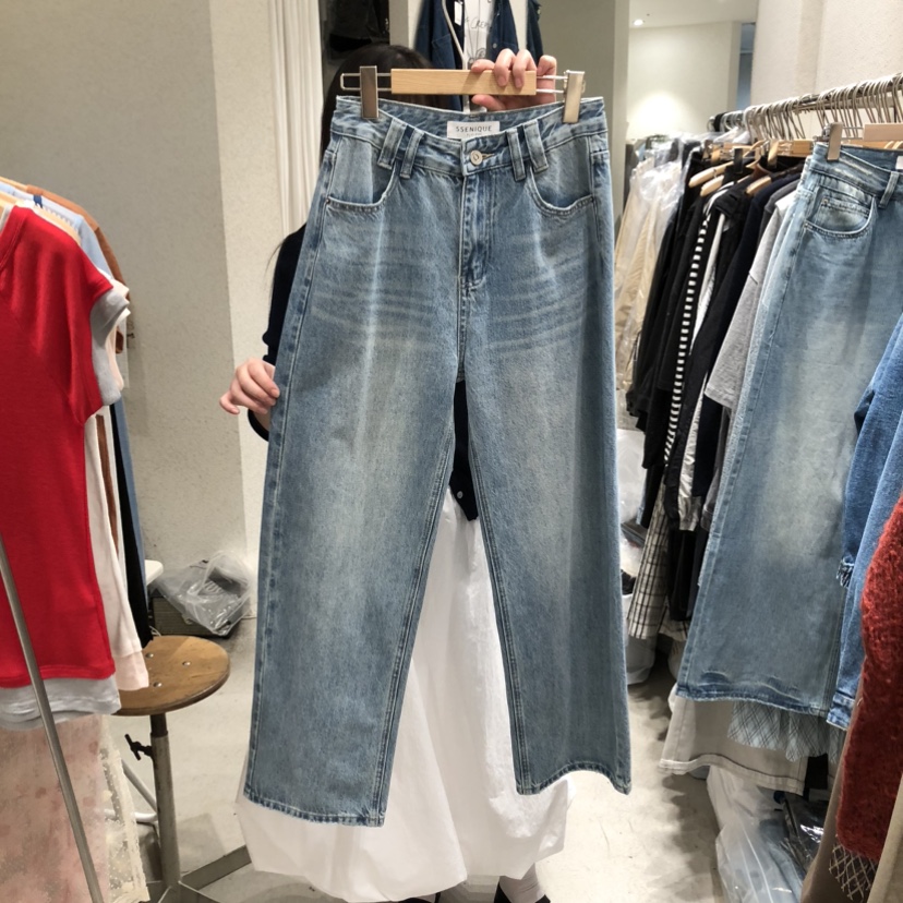 SSEMIENNE韓國直郵女裝新品真品人氣時尚熱賣牛仔褲不含腰帶SSENIQUE牛仔褲圖色1