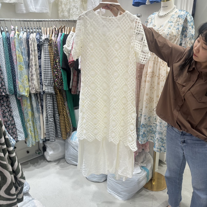 BIKINI東大門實拍女裝新款職業真品熱賣人氣連衣裙不含項鏈BIKINI連衣裙