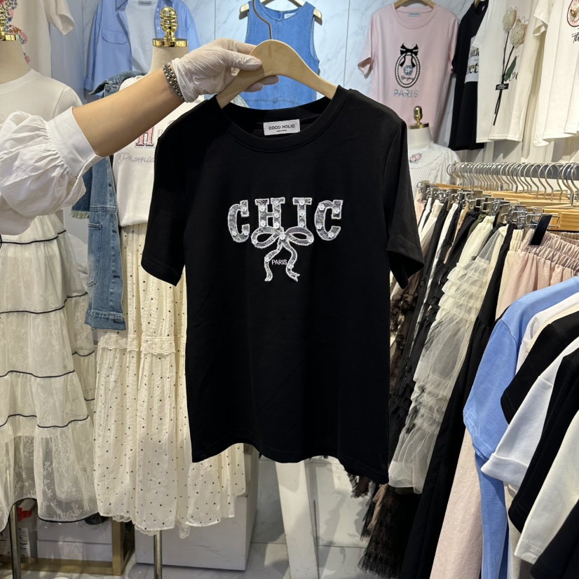 COCO HOLIC東大門實拍女裝新款推薦熱賣休閑人氣職業T恤COCO HOLICT恤圖色3