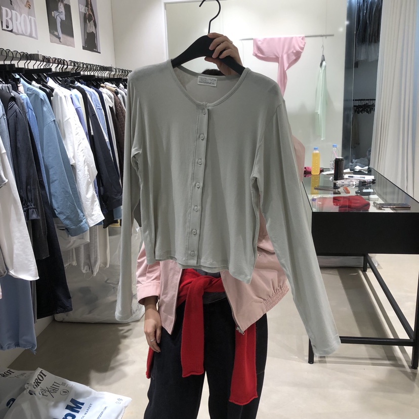 BROT東大門直郵女裝新款時尚26春夏真品休閑熱賣長袖T恤開衫BROT長袖T恤圖色3