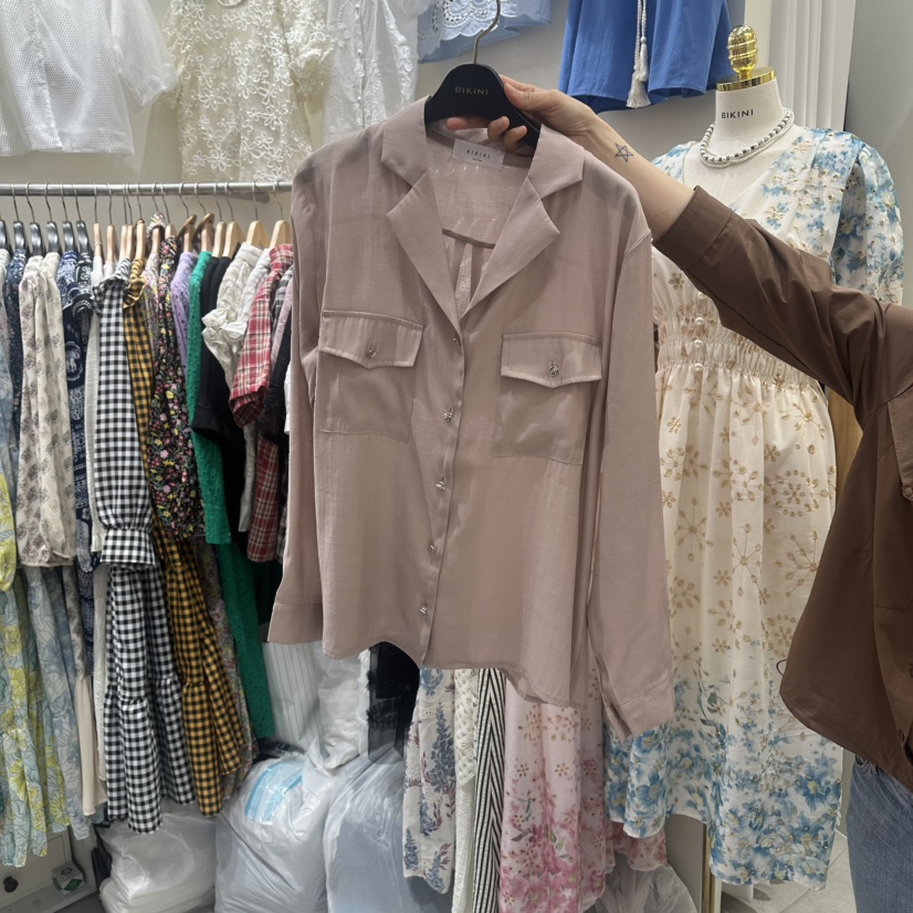 BIKINI東大門直郵女裝新款26春夏熱賣真品推薦襯衫蕾絲衫BIKINI襯衫/蕾絲衫圖色3