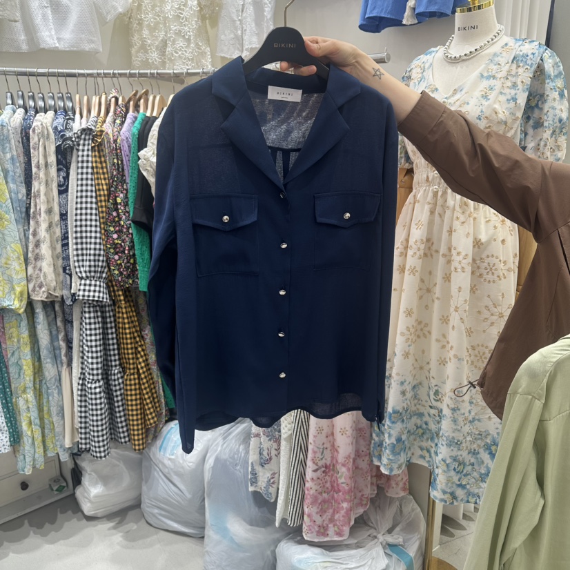 BIKINI東大門直郵女裝新款26春夏熱賣真品推薦襯衫蕾絲衫BIKINI襯衫/蕾絲衫圖色4