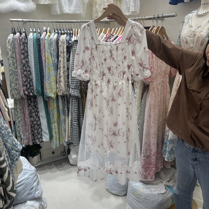 BIKINI韓國直郵女士新款時尚26春夏熱賣真品人氣連衣裙蕾絲BIKINI連衣裙