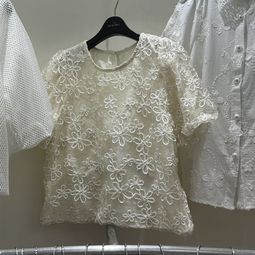 BIKINI東大門代購女裝新款時尚職業26春夏休閑襯衫蕾絲衫BIKINI襯衫/蕾絲衫圖色1