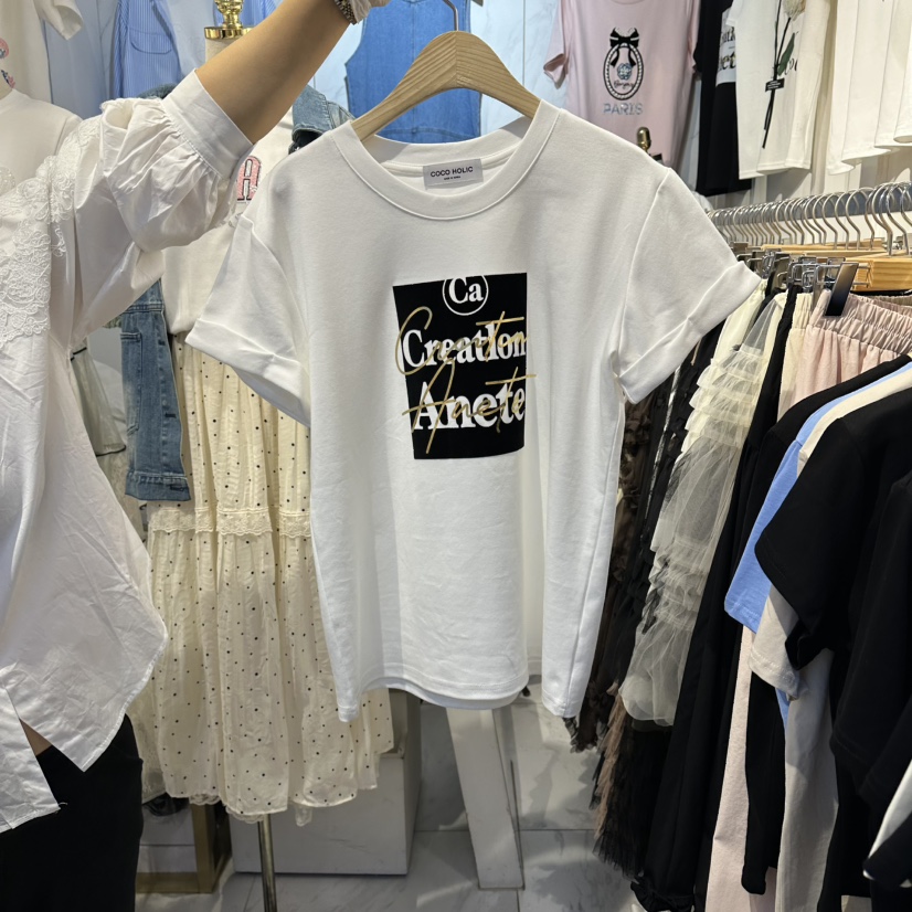 COCO HOLIC東大門直郵女裝新品職業26春夏推薦人氣熱賣T恤COCO HOLICT恤圖色1
