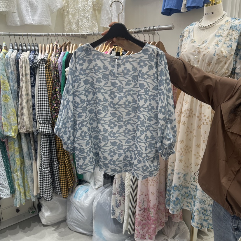 BIKINI韓國直郵女裝新款人氣26春夏休閑襯衫蕾絲衫不含項鏈BIKINI襯衫/蕾絲衫