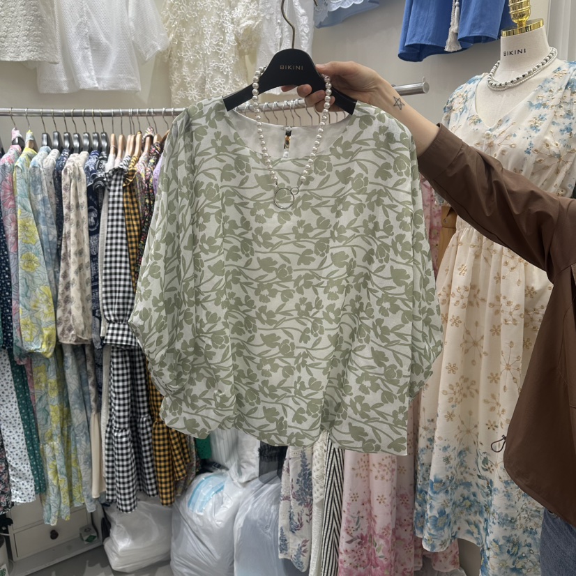 BIKINI韓國直郵女裝新款人氣26春夏休閑襯衫蕾絲衫不含項鏈BIKINI襯衫/蕾絲衫圖色1