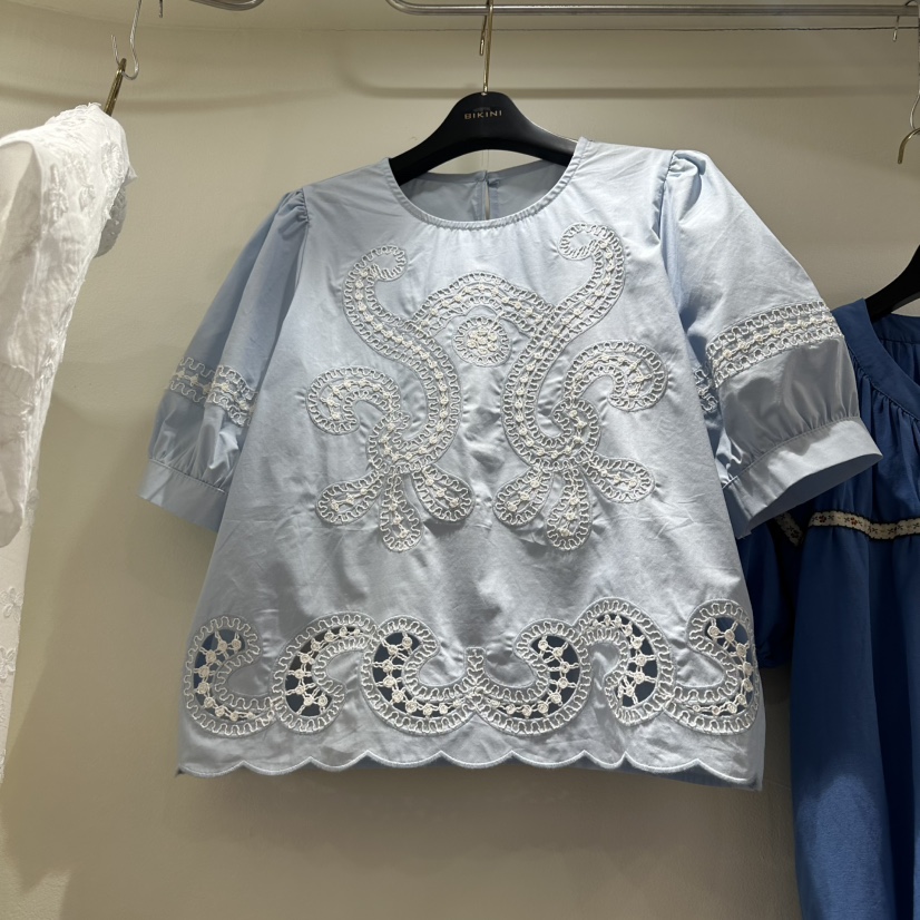 BIKINI韓國直郵女士新款熱賣人氣職業26春夏真品襯衫蕾絲衫BIKINI襯衫/蕾絲衫圖色1