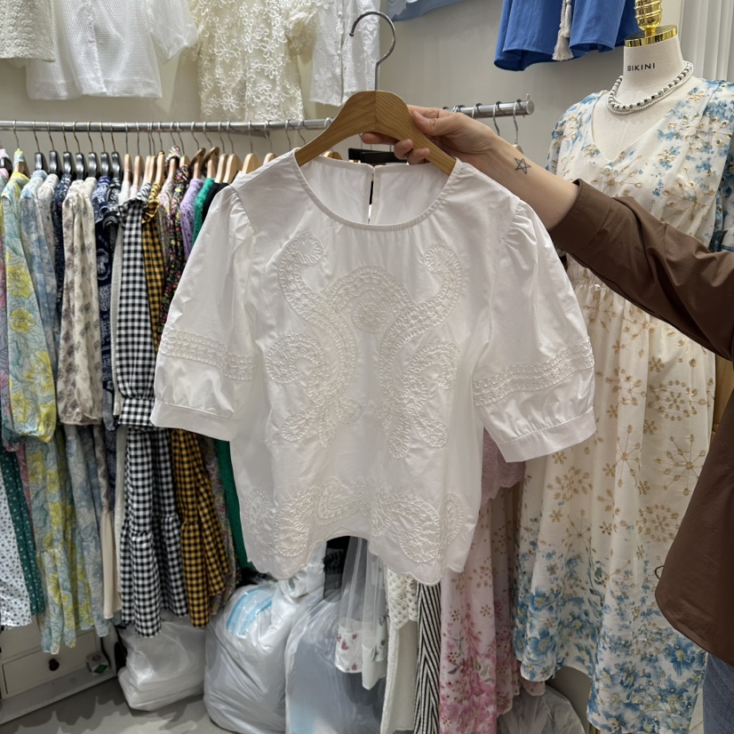 BIKINI韓國直郵女士新款熱賣人氣職業26春夏真品襯衫蕾絲衫BIKINI襯衫/蕾絲衫圖色2