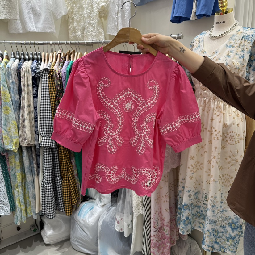 BIKINI韓國直郵女士新款熱賣人氣職業26春夏真品襯衫蕾絲衫BIKINI襯衫/蕾絲衫圖色3