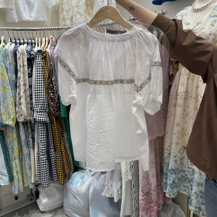 BIKINI東大門實拍女士新款推薦時尚熱賣休閑人氣襯衫蕾絲衫BIKINI襯衫/蕾絲衫