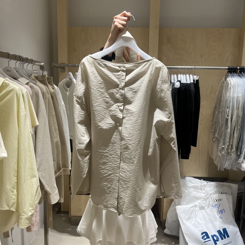 DEUO韓國代購女士新品人氣熱賣職業時尚襯衫蕾絲衫含脖帶DEUO襯衫/蕾絲衫