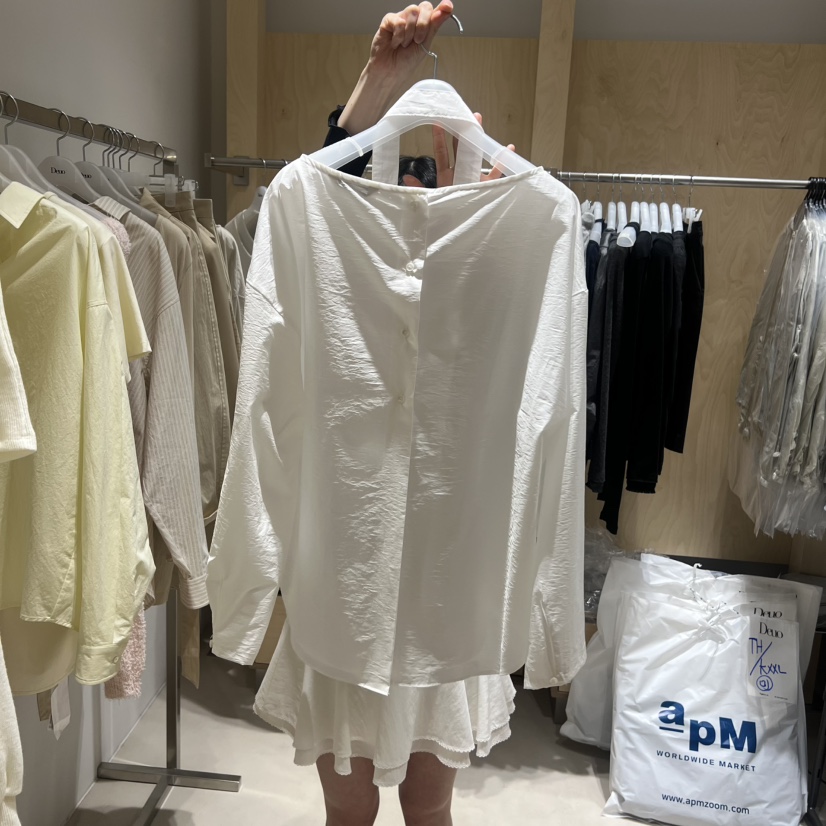 DEUO韓國代購女士新品人氣熱賣職業時尚襯衫蕾絲衫含脖帶DEUO襯衫/蕾絲衫