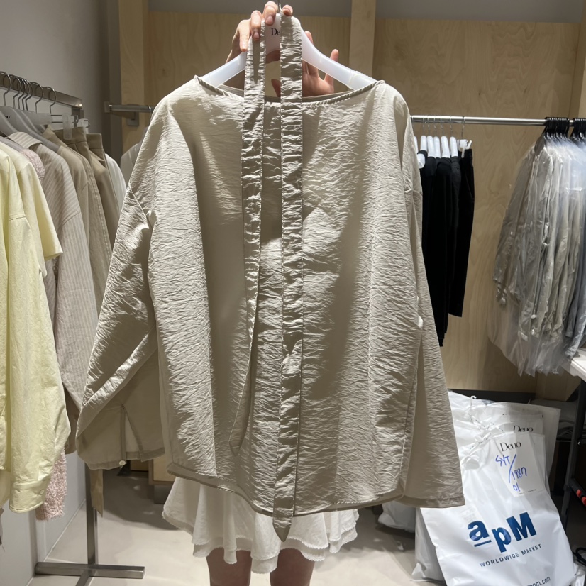 DEUO韓國代購女士新品人氣熱賣職業時尚襯衫蕾絲衫含脖帶DEUO襯衫/蕾絲衫圖色2