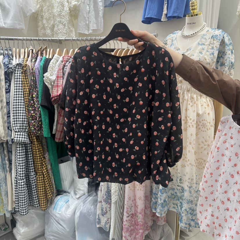 BIKINI東大門代購女士新品時尚26春夏推薦真品襯衫蕾絲衫BIKINI襯衫/蕾絲衫圖色2