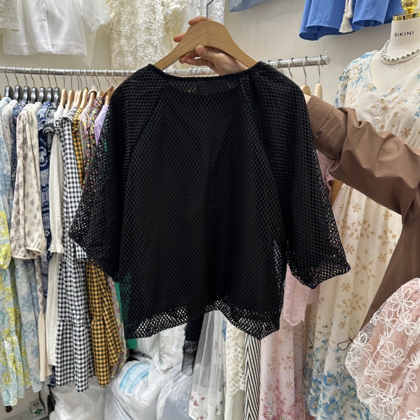 BIKINI韓國代購女裝新品休閑熱賣真品26春夏時尚襯衫蕾絲衫BIKINI襯衫/蕾絲衫