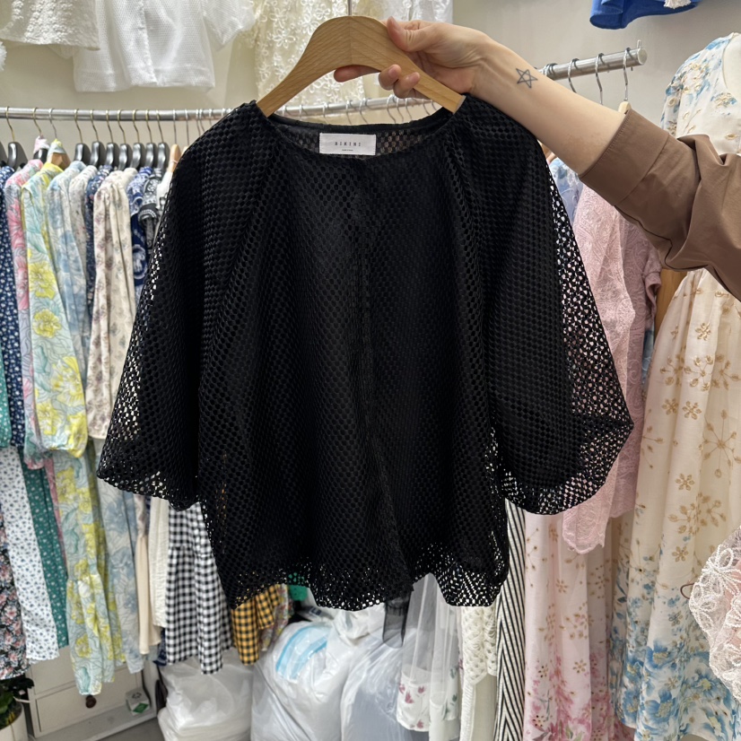 BIKINI韓國代購女裝新品休閑熱賣真品26春夏時尚襯衫蕾絲衫BIKINI襯衫/蕾絲衫圖色2