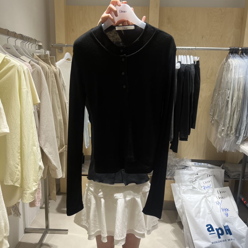 DEUO韓國代購女裝新品推薦休閑26春夏真品時尚職業長袖T恤DEUO長袖T恤圖色3