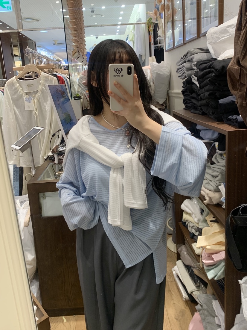 DE GO YOU韓國直郵女士新款人氣職業推薦熱賣時尚長袖T恤DE GO YOU長袖T恤