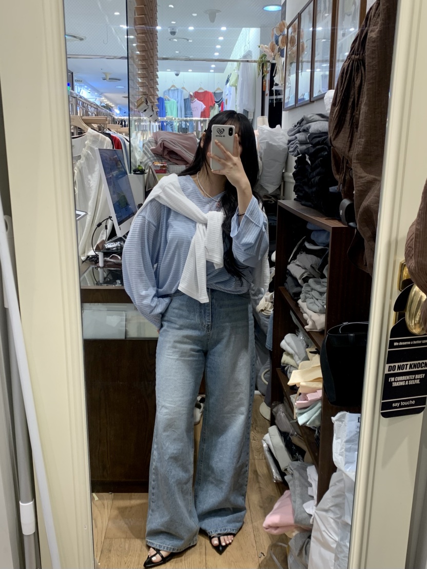 DE GO YOU韓國直郵女士新款人氣職業推薦熱賣時尚長袖T恤DE GO YOU長袖T恤