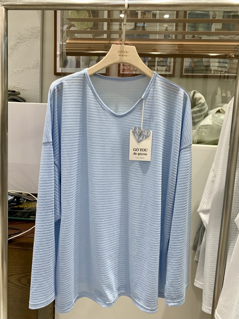 DE GO YOU韓國直郵女士新款人氣職業推薦熱賣時尚長袖T恤DE GO YOU長袖T恤圖色1