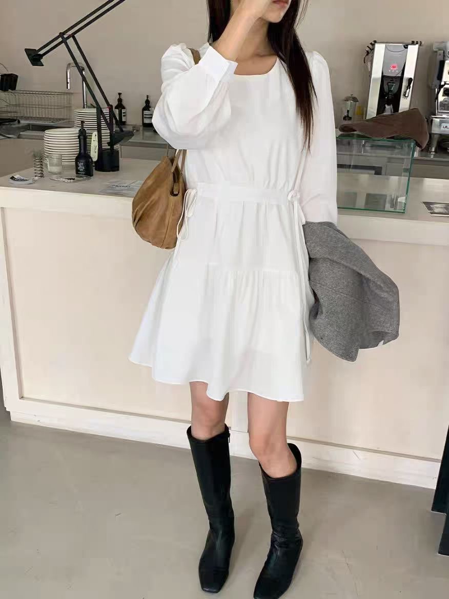 COTTON MARKET韓國代購女士新款26春夏職業熱賣時尚連衣裙COTTON MARKET連衣裙圖色1